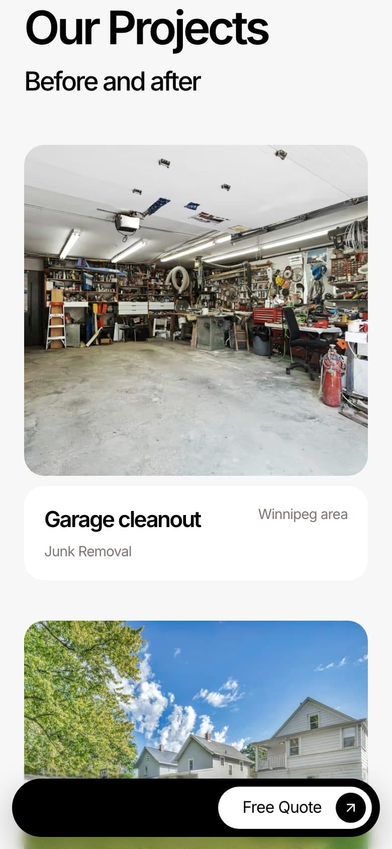 Mobile before-and-after projects